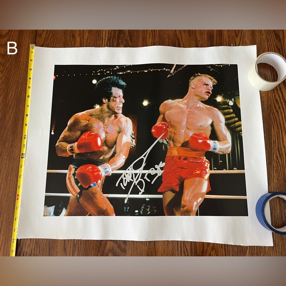 Rocky 4 Ivan Drago 20”X24” Dolph Lundgren Signed Canvas Print - NEW - Picture 7 of 8